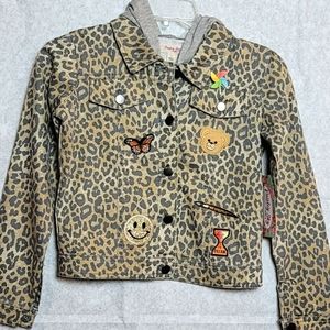 Cheetah Patch Hoodie Jacket